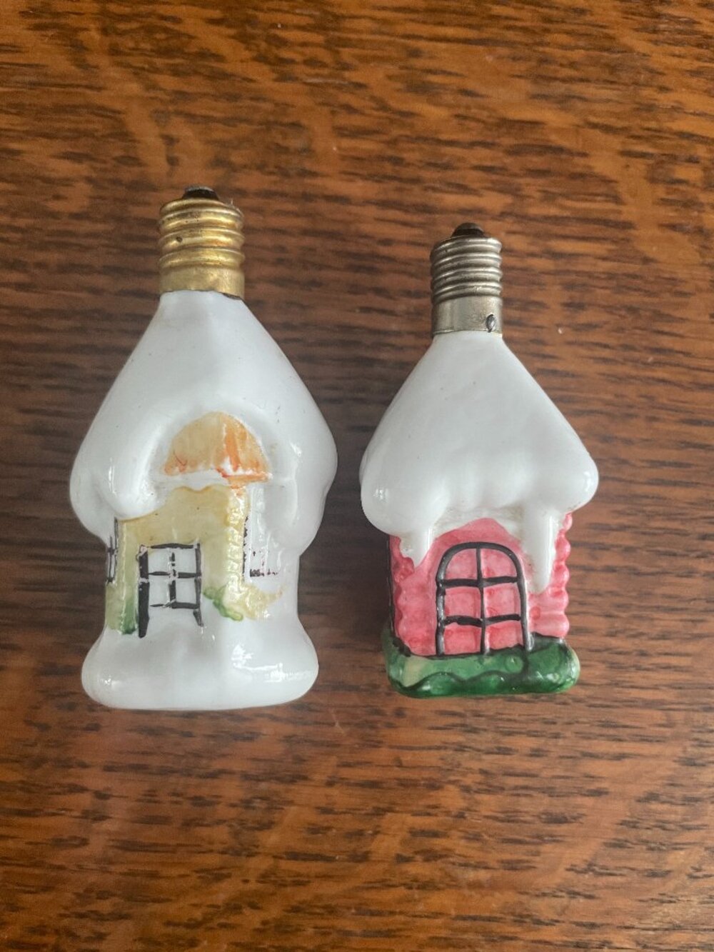 Figural Milk Glass Christmas Lights Replacement Bulb House Snow